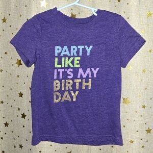 Cat & Jack - Purple Kids T-Shirt - Size 3T - "Party Like It's My Birthday"
